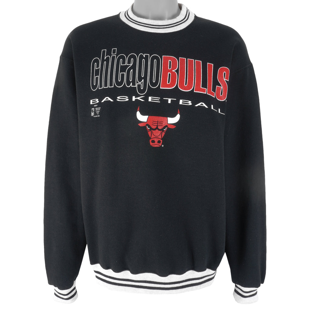 NBA (Pro Player) - Chicago Bulls Basketball Crew Neck Sweatshirt 1990s Large Vintage Retro Basketball