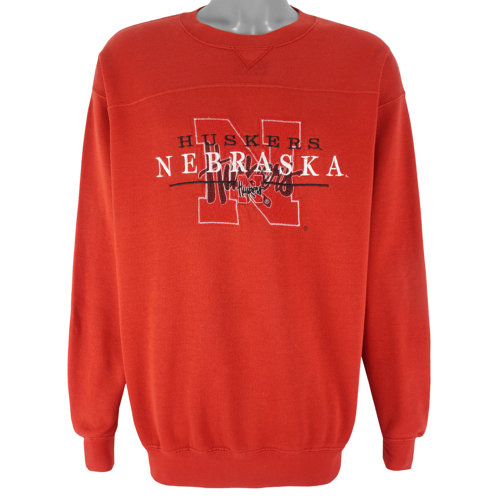 NCAA (Lee) - Nebraska Huskers Embroidered Sweatshirt 1990s X-Large Vintage Retro Football College