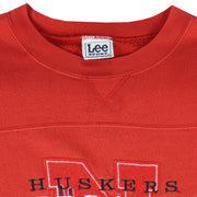 NCAA (Lee) - Nebraska Huskers Embroidered Sweatshirt 1990s X-Large Vintage Retro Football College
