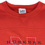 NCAA (Lee) - Nebraska Huskers Embroidered Sweatshirt 1990s X-Large Vintage Retro Football College
