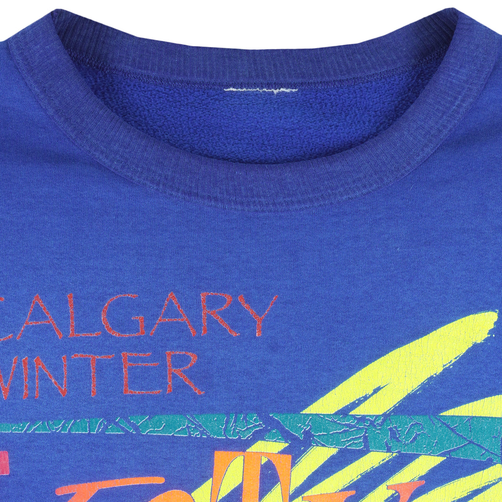 Vintage - Calgary Winter Olympics Crew Neck Sweatshirt 1991 X-Large Vintage Retro