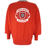 NCAA (Midwest) - Indiana Hoosiers Embroidered Crew Neck Sweatshirt 1990s Medium Vintage Retro Football College