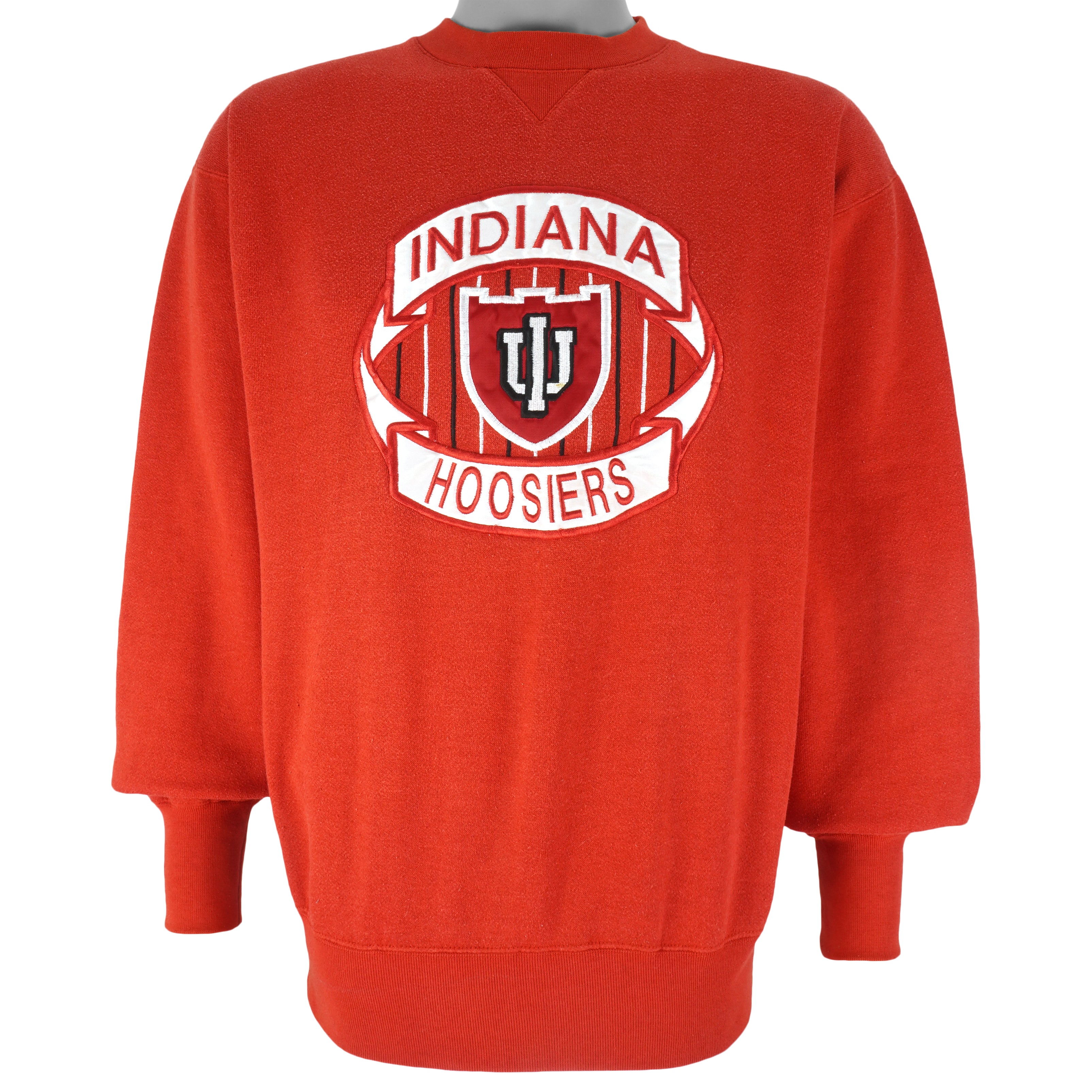 NCAA (Midwest) - Indiana Hoosiers Embroidered Crew Neck Sweatshirt 1990s Medium Vintage Retro Football College