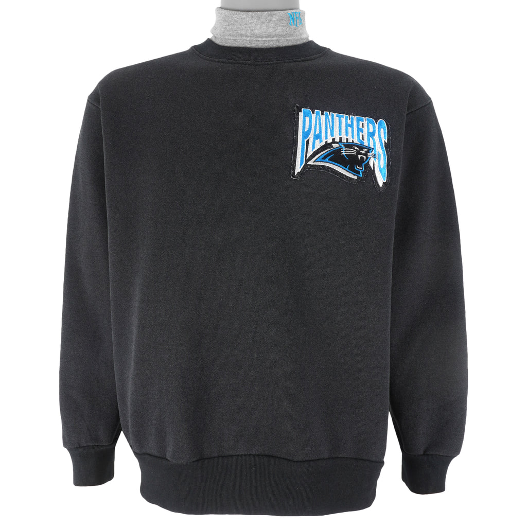 NFL (Majestic) - Carolina Panthers Turtleneck Sweatshirt 1990s Medium Vintage Retro Football