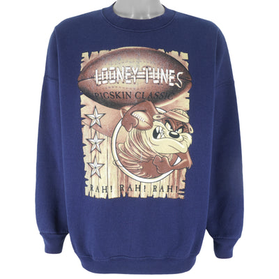 Looney Tunes - Taz Football Crew Neck Sweatshirt 1990s XX-Large