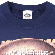 Looney Tunes - Tasmania Football Crew Neck Sweatshirt 1990s XX-Large Vintage Retro Football