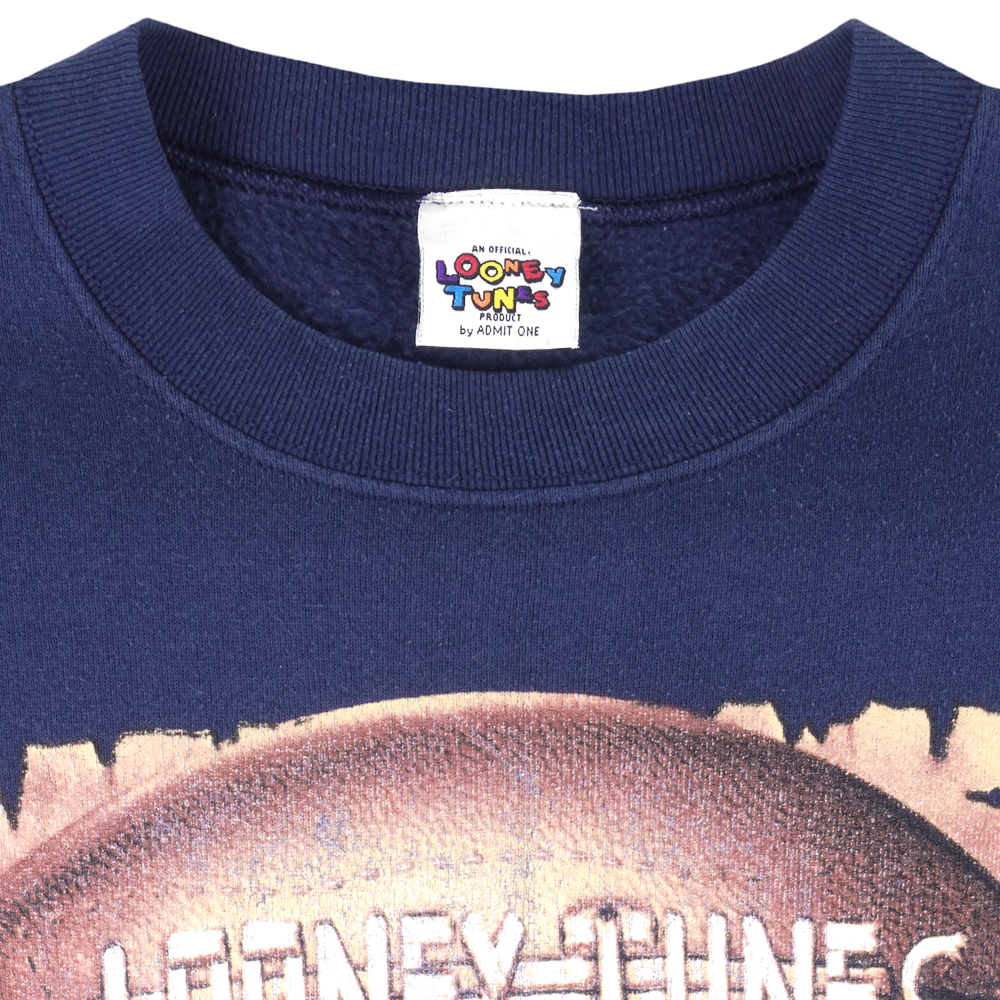 Looney Tunes - Tasmania Football Crew Neck Sweatshirt 1990s XX-Large Vintage Retro Football