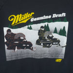 Vintage (Fruit Of The Loom) - Miller Draft Snowmobiles Sweatshirt 1990s X-Large Vintage Retro