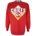 NFL (Logo 7) - Kansas City Chiefs Crew Neck Sweatshirt 1990 X-Large Vintage Retro Football