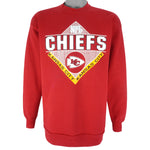 NFL (Logo 7) - Kansas City Chiefs Crew Neck Sweatshirt 1990 X-Large