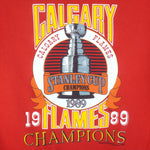 NHL - Calgary Flames Champions Crew Neck Sweatshirt 1989 X-Large Vintage Retro Hockey
