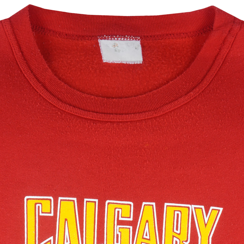 NHL - Calgary Flames Champions Crew Neck Sweatshirt 1989 X-Large Vintage Retro Hockey