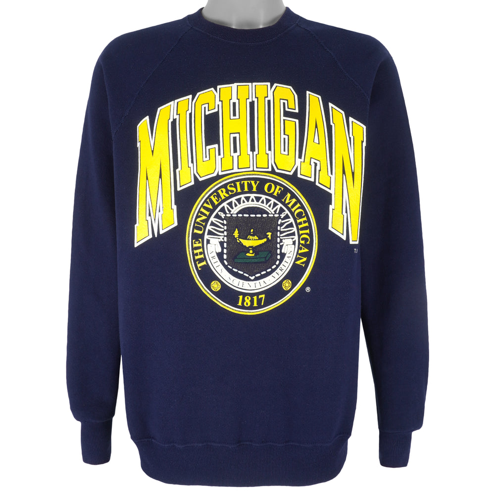 NCAA (Lee) - Michigan Wolverines Crew Neck Sweatshirt 1990s X-Large Vintage Retro College