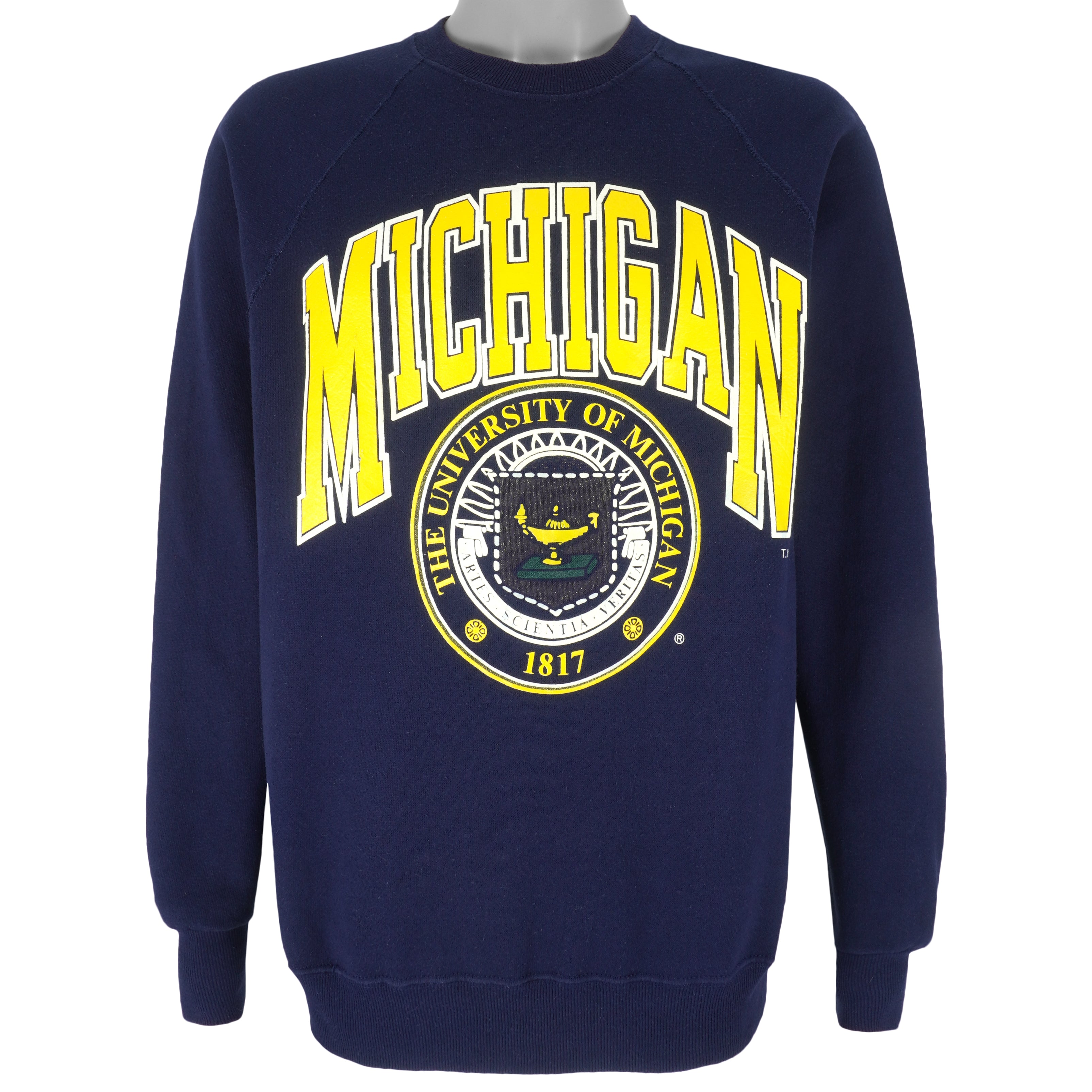 NCAA (Lee) - Michigan Wolverines Crew Neck Sweatshirt 1990s X-Large Vintage Retro College