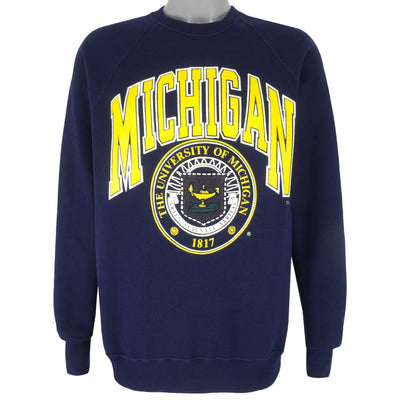 NCAA (Lee) - Michigan University Crew Neck Sweatshirt 1990s X-Large