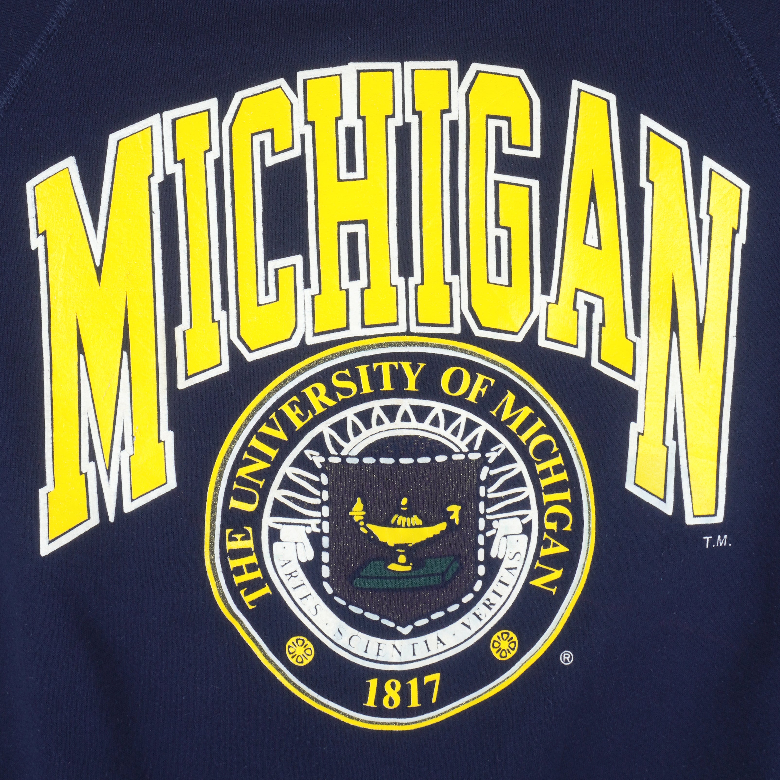 NCAA (Lee) - Michigan Wolverines Crew Neck Sweatshirt 1990s X-Large Vintage Retro College