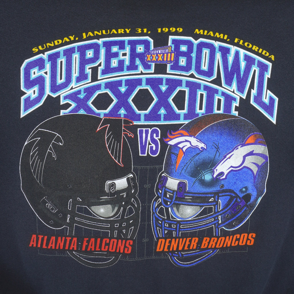 NFL (Tultex) - Denver Broncos VS Falcons Super Bowl Champions Sweatshirt 1999 X-Large Vintage Retro Football