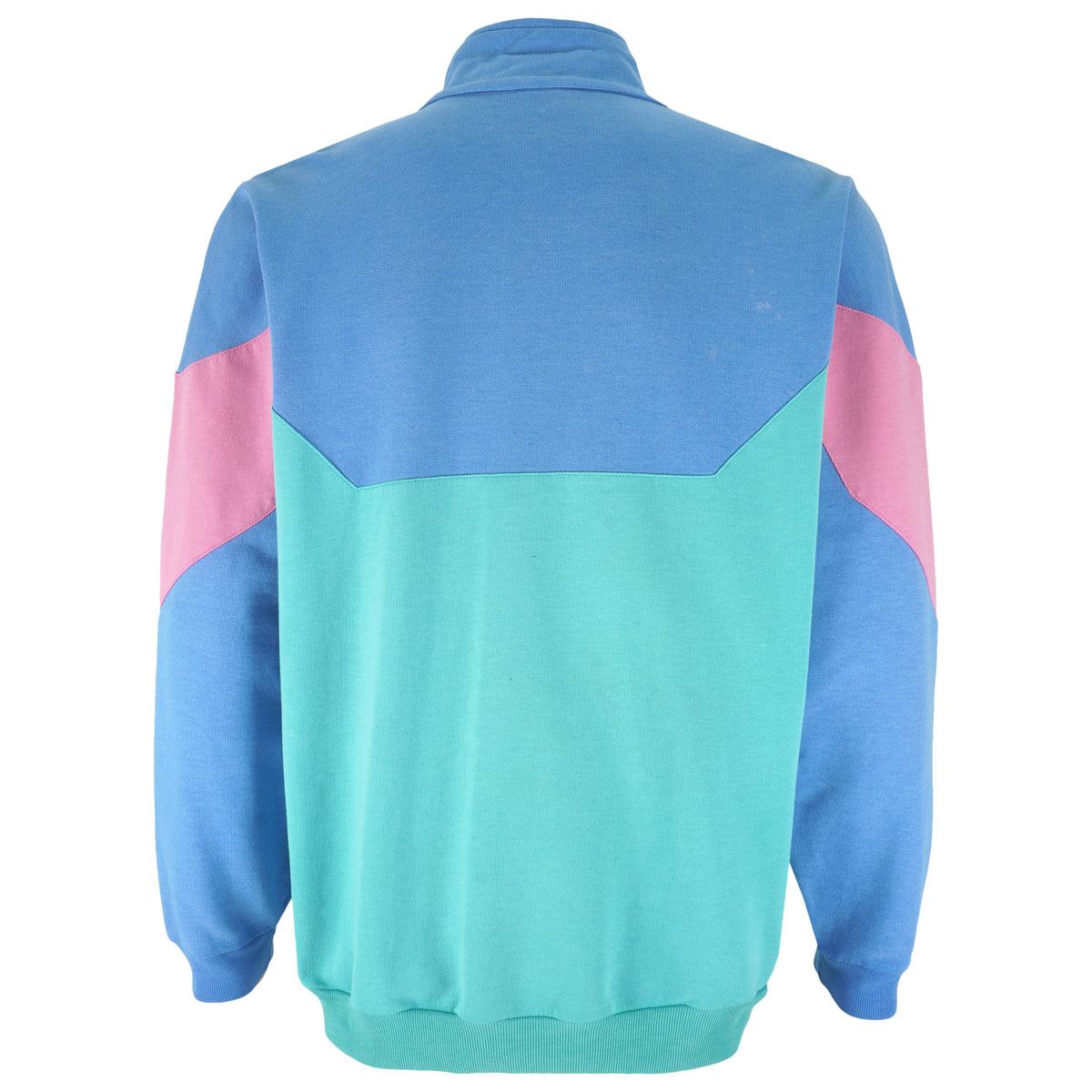 Nike - Blue & Green 1/4 Zip Sweatshirt 1990s Large Vintage Retro