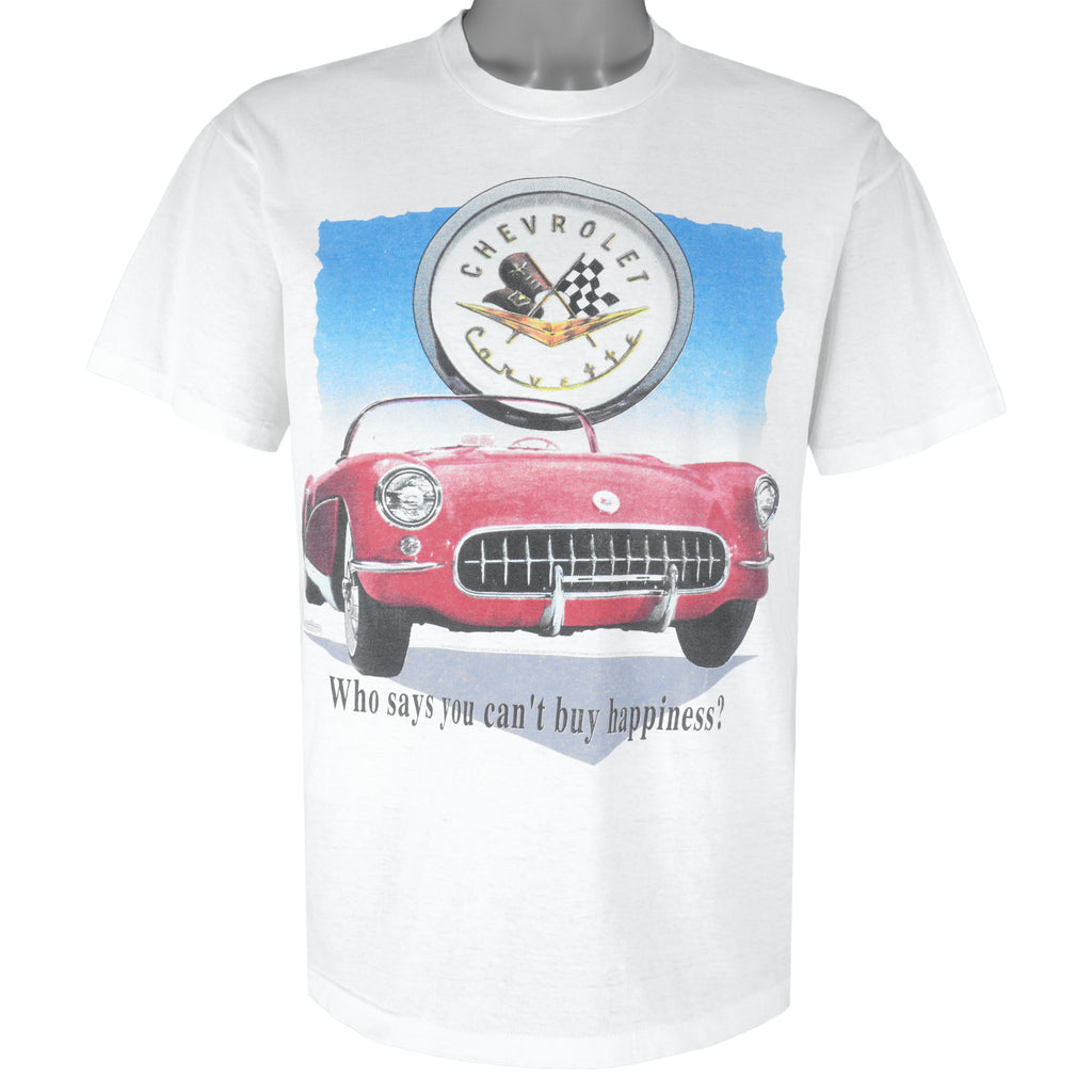 Vintage - Chevrolet Who Says You Can't Buy Happiness Single Stitch T-Shirt 1990s Large Vintage Retro