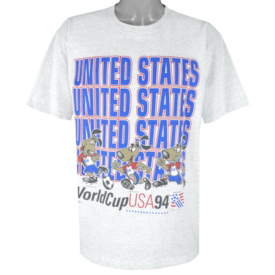 Vintage - USA World Cup Soccer Mascot Single Stitch T-Shirt 1994 X-Large