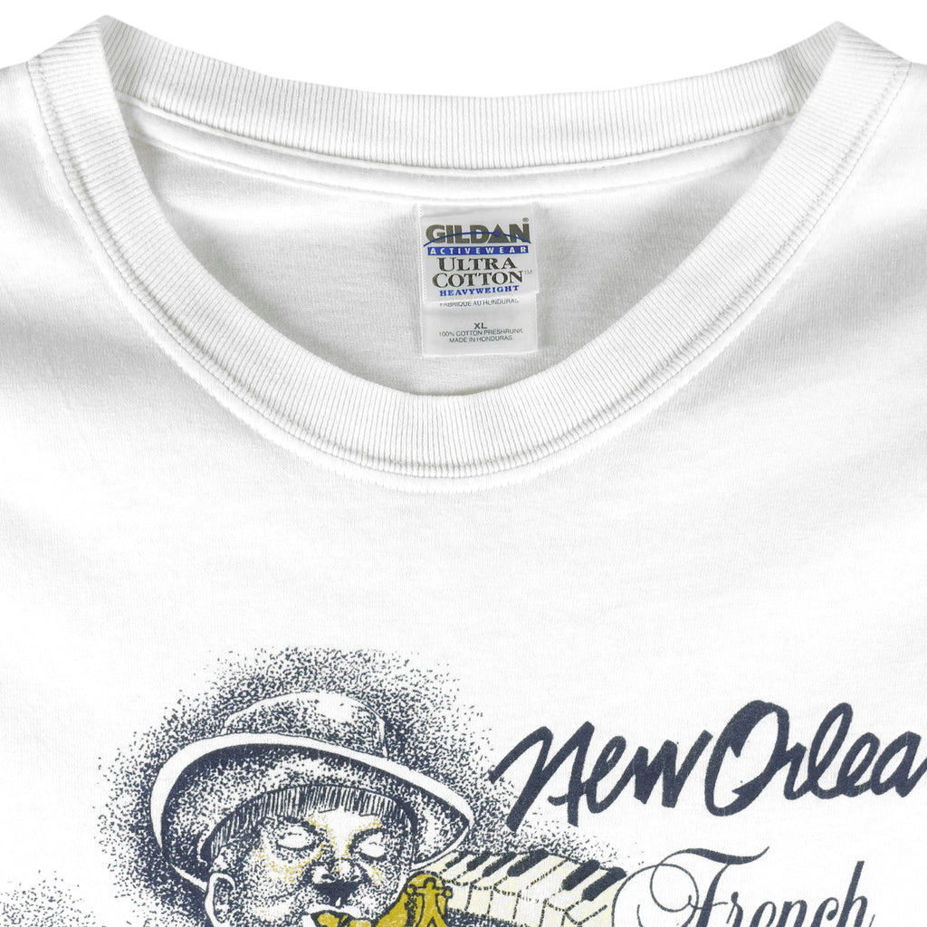 Vintage (Gildan) - New Orleans Bourbon Street T-Shirt 1990s X-Large Vintage Retro