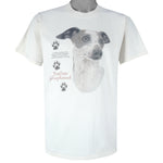 Vintage (Gildan) - Italian Greyhound Info Stat Single Stitch T-Shirt 2000 Medium