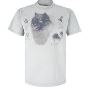Vintage (Hanes) - Keeshond Dog Breed T-Shirt 1990s Medium Vintage Retro