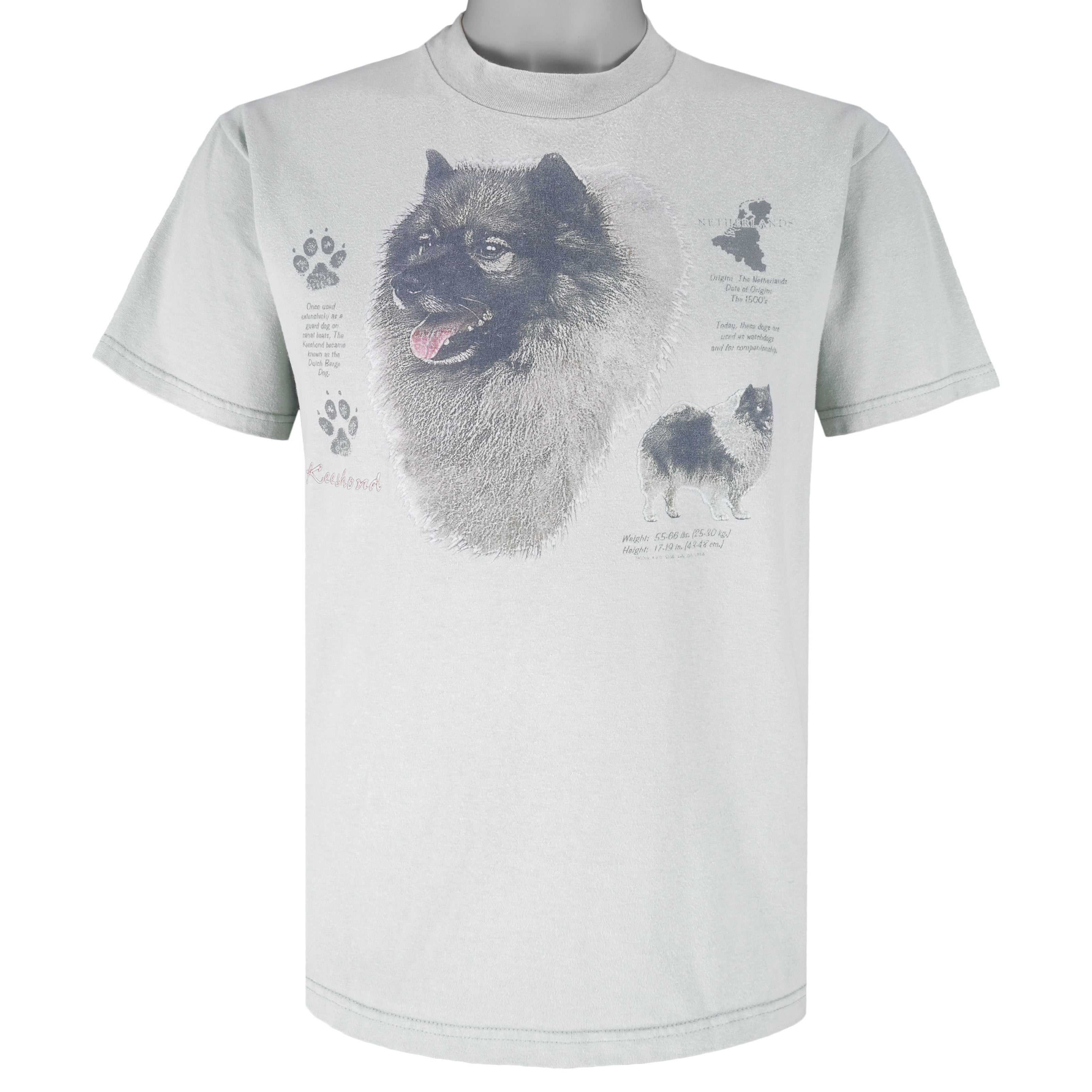 Vintage (Hanes) - Keeshond Dog Breed T-Shirt 1990s Medium Vintage Retro