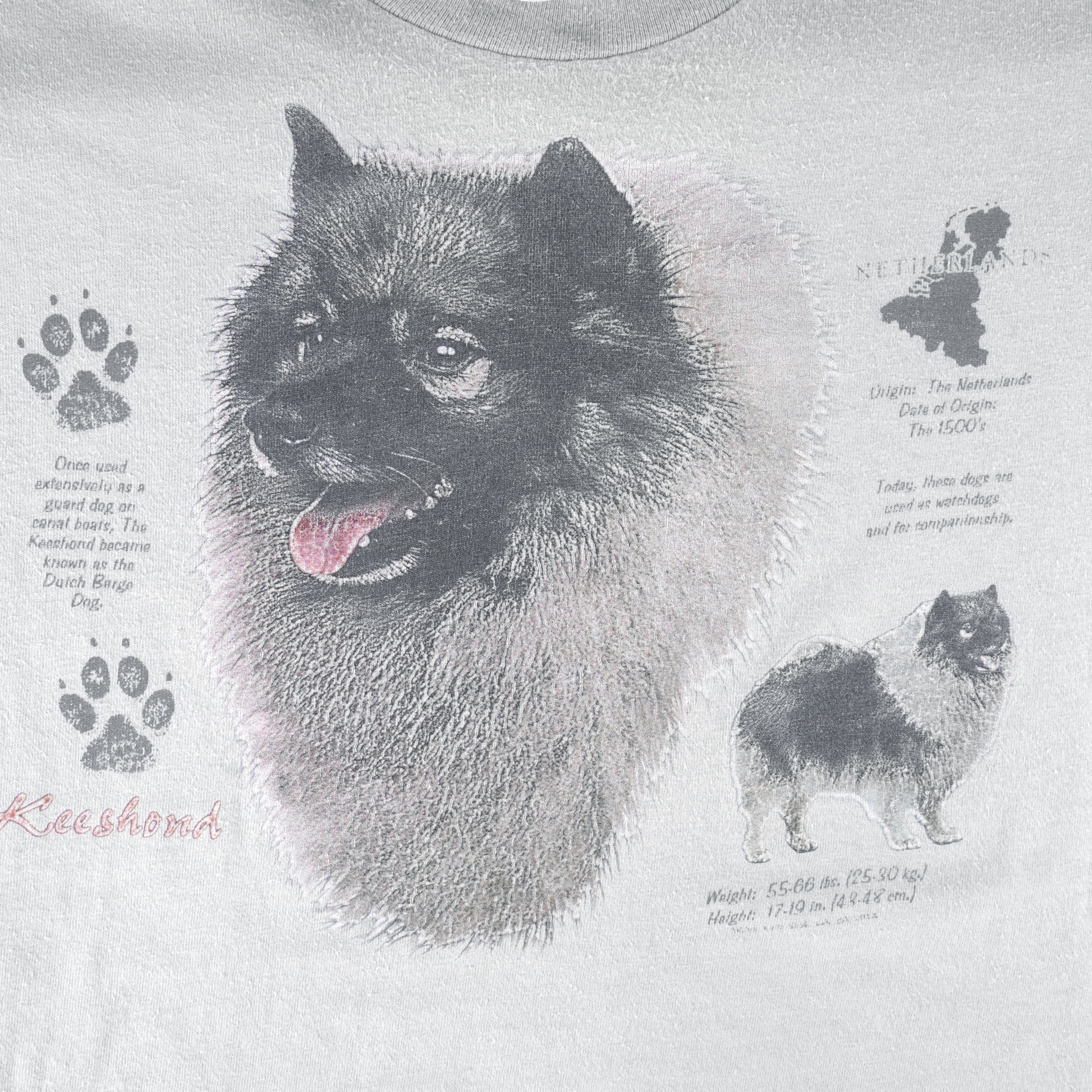 Vintage (Hanes) - Keeshond Dog Breed T-Shirt 1990s Medium Vintage Retro