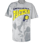 NBA (Lee) - Indiana Pacers All Over Print T-Shirt 1990s X-Large Vintage Retro Basketball