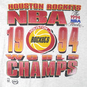 NBA (Competitor) - Houston Rockets World Champs T-Shirt 1994 Large Vintage Retro