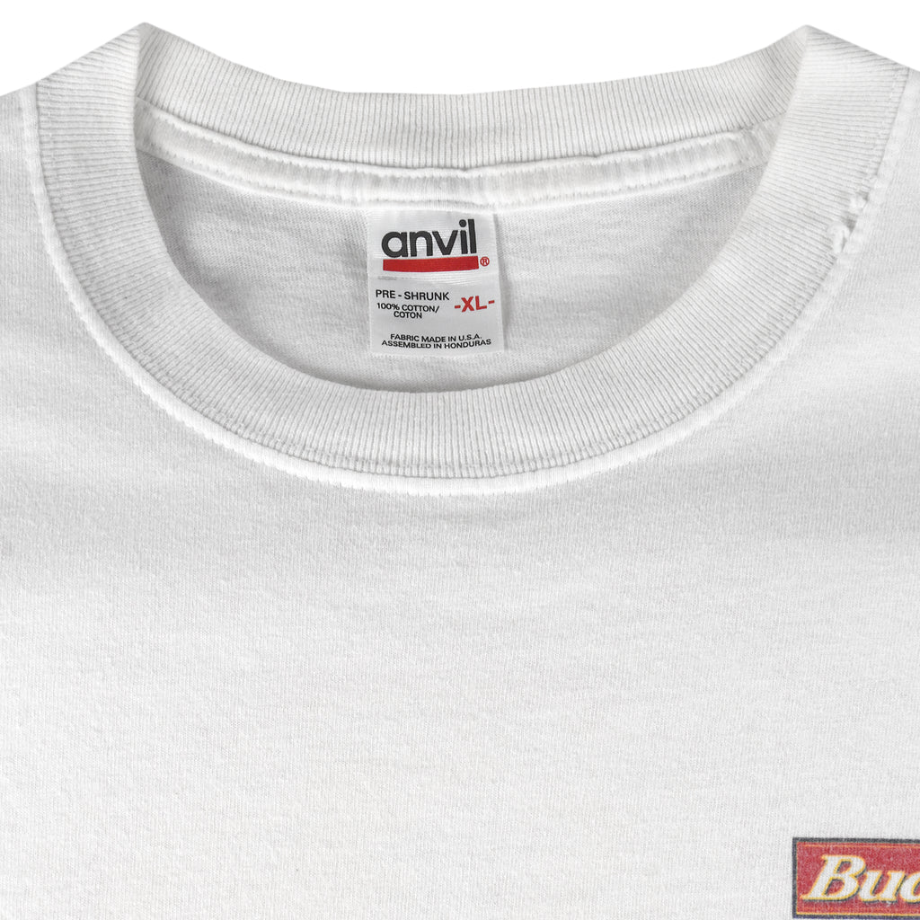 Budweiser (Anvil) - Just Chillin' Having a Bud T-Shirt 1990s X-Large Vintage Retro