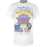 NFL - Super Bowl 26th 49ers VS Chargers Single Stitch T-Shirt 1995 Large Vintage Retro Football