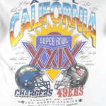 NFL - Super Bowl 26th 49ers VS Chargers Single Stitch T-Shirt 1995 Large Vintage Retro Football