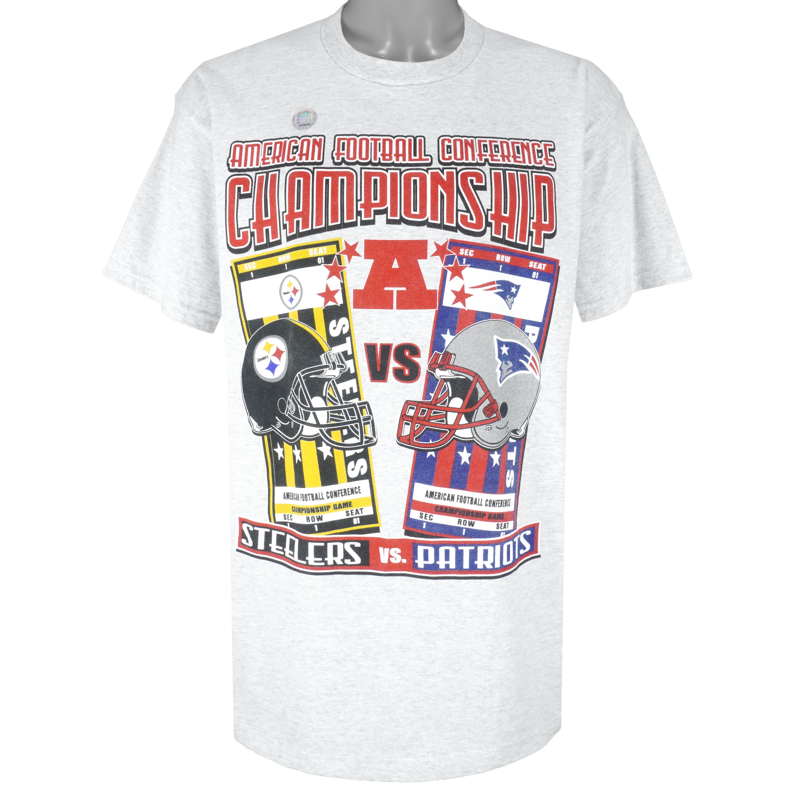 NFL - Steelers Vs. Patriots AFC Championships T-Shirt 2000s X-Large Vintage Football