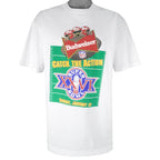 NFL (Waves) - Budweiser Super Bowl XXVI T-Shirt 1990 Large Vintage Football