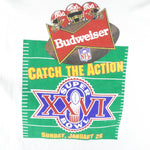 NFL (Waves) - Budweiser Super Bowl XXVI T-Shirt 1990 Large Vintage Football
