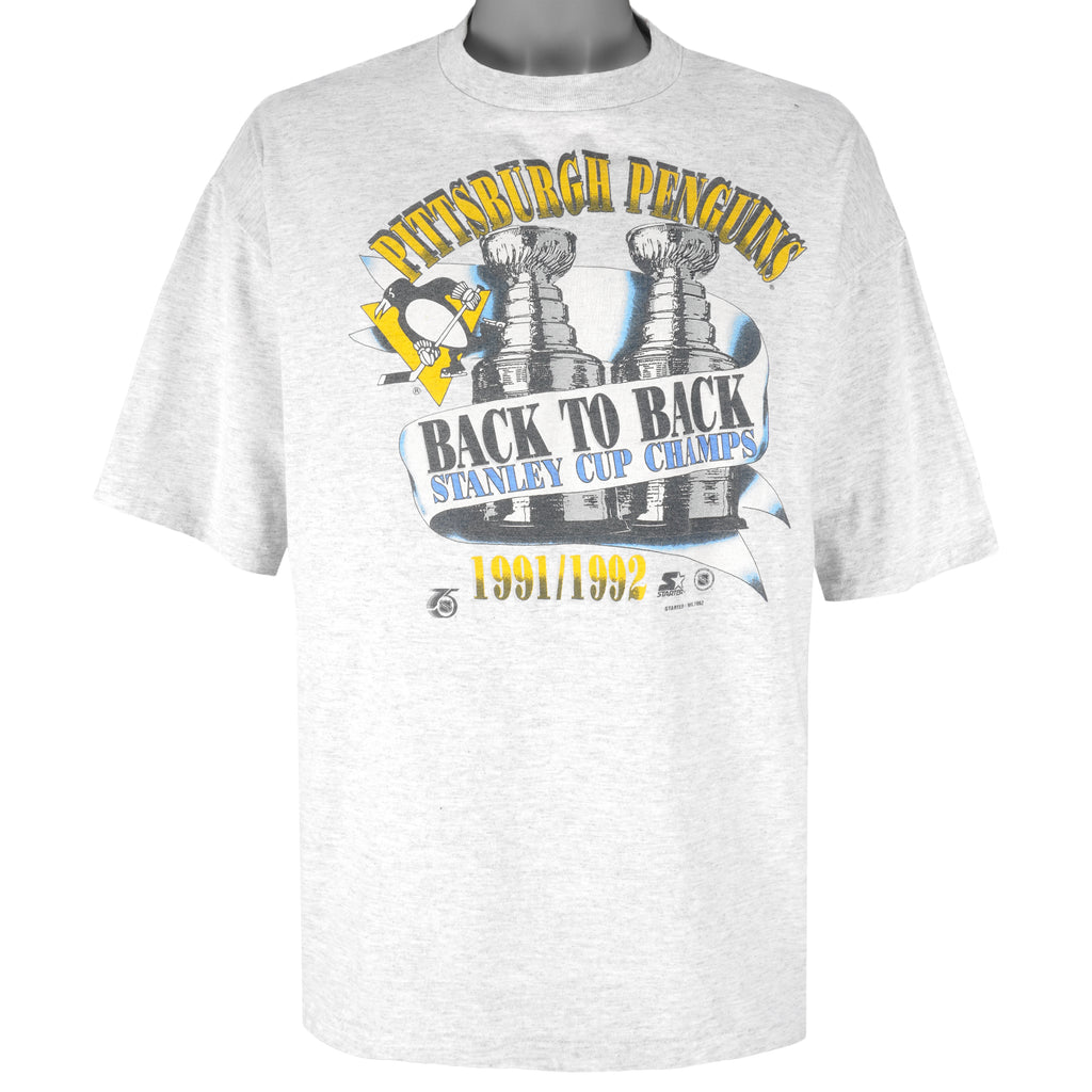 Starter - Pittsburgh Penguins Stanley Cup Champions T-Shirt 1992 X-Large