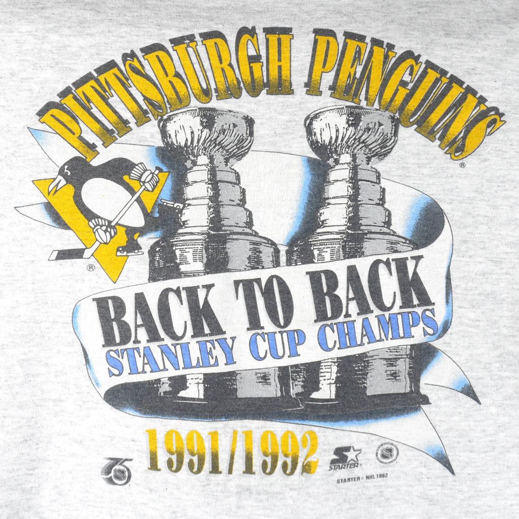 Starter - Pittsburgh Penguins Stanley Cup Champions T-Shirt 1992 X-Large