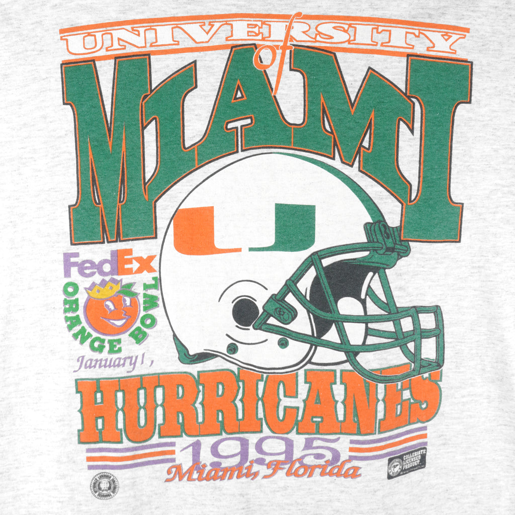 NCAA (Belton) - Miami Hurricanes FedEx Orange Bowl T-Shirt 1990s XX-Large Vintage Retro Football College