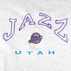 NBA (CSA) - Utah Jazz Embroidered Spell-Out T-Shirt 1990s X-Large Vintage Retro Basketball