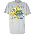 NFL - Green Bay Packers Helmet Single Stitch T-Shirt 1990s X-Large Vintage Retro Football