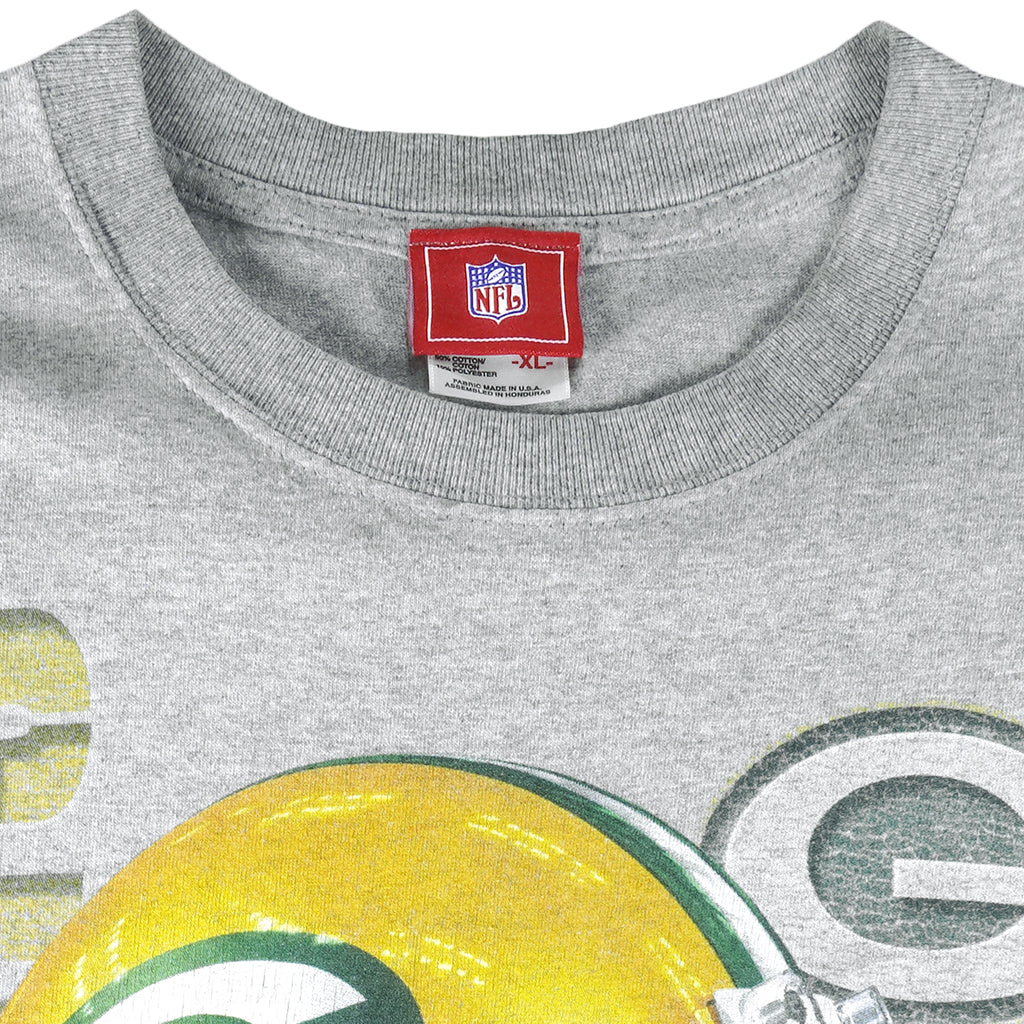 NFL - Green Bay Packers Helmet Single Stitch T-Shirt 1990s X-Large Vintage Retro Football