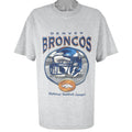 NFL - Denver Broncos Helmet Single Stitch T-Shirt 1990s X-Large Vintage Retro Football