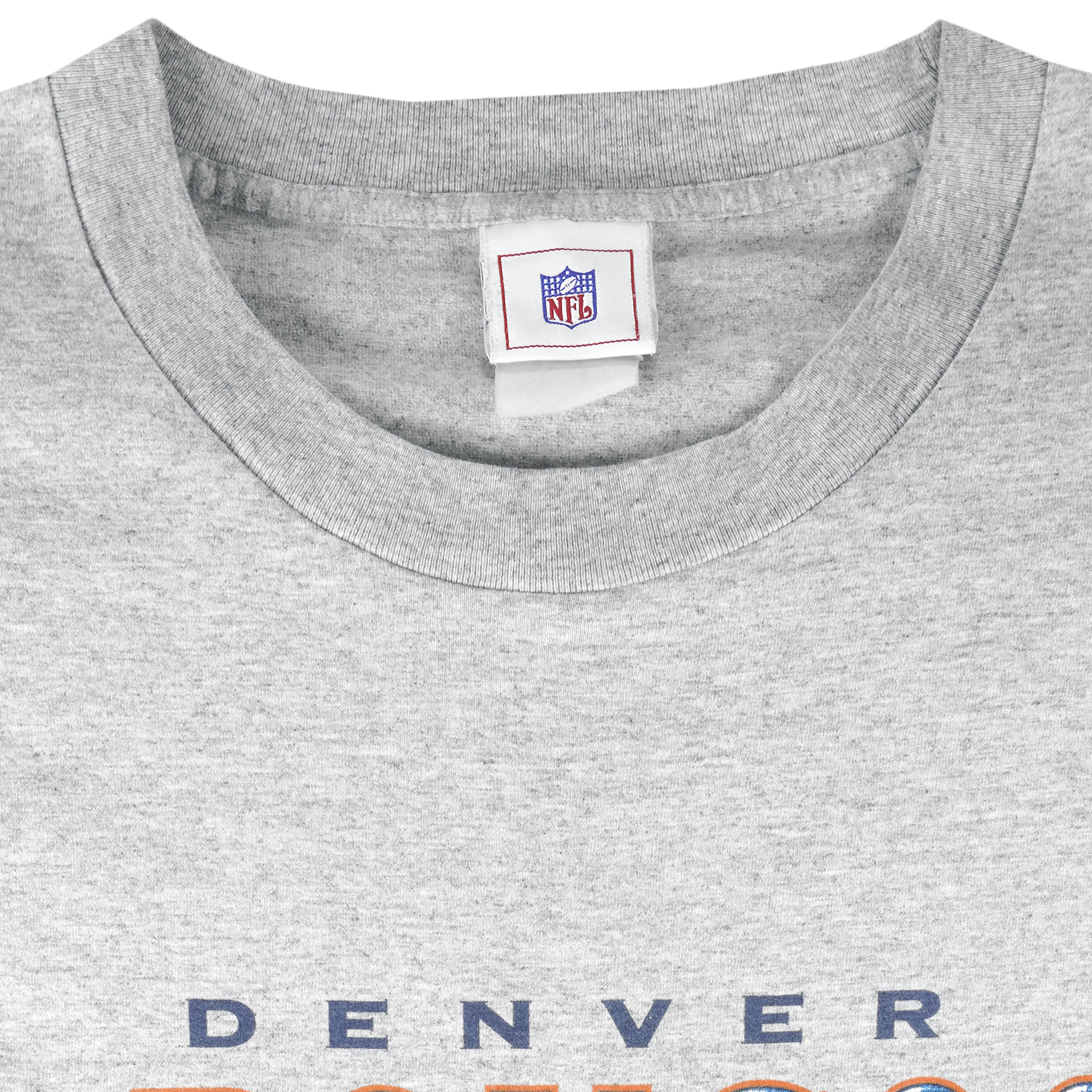 NFL - Denver Broncos Helmet Single Stitch T-Shirt 1990s X-Large Vintage Retro Football