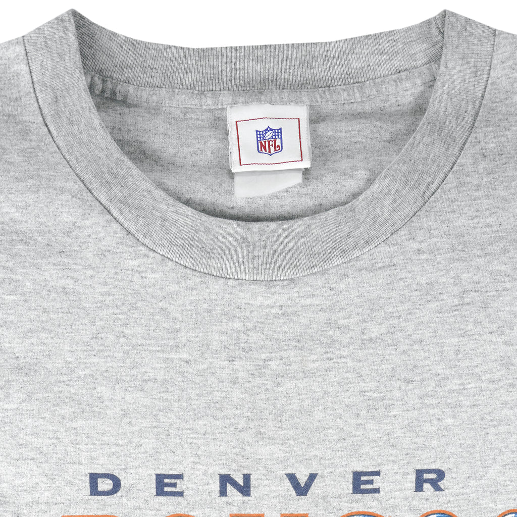 NFL - Denver Broncos Helmet Single Stitch T-Shirt 1990s X-Large Vintage Retro Football