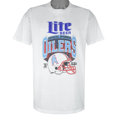 NFL - Houston Oilers Lite Beer Official Sponsor T-Shirt 1990s Large