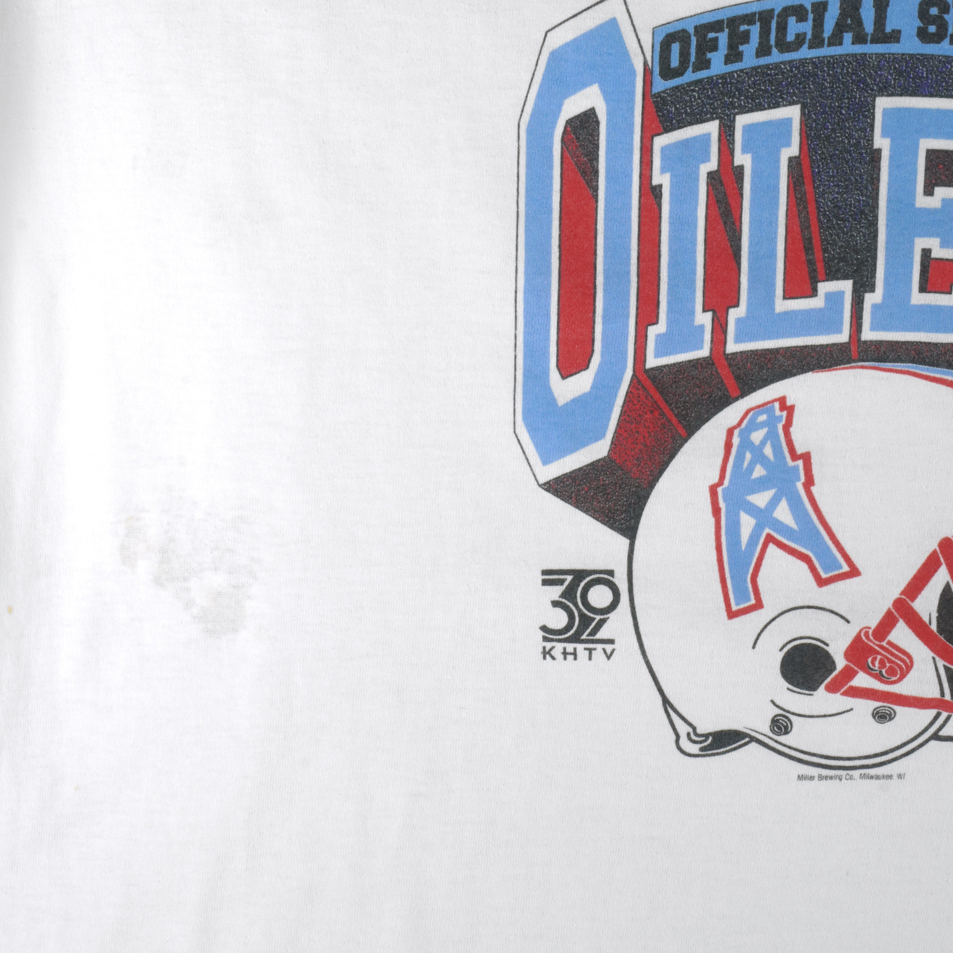 Vintage Houston Oilers 1990 Logo 7 Shirt Size X-Large