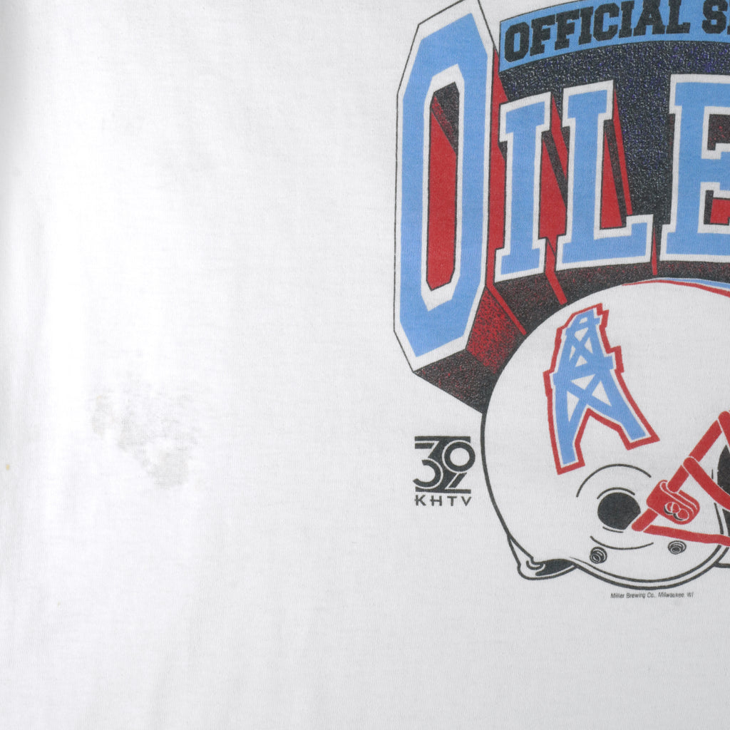 NFL - Houston Oilers Lite Beer Official Sponsor T-Shirt 1990s Large