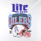 NFL - Houston Oilers Lite Beer Official Sponsor T-Shirt 1990s Large